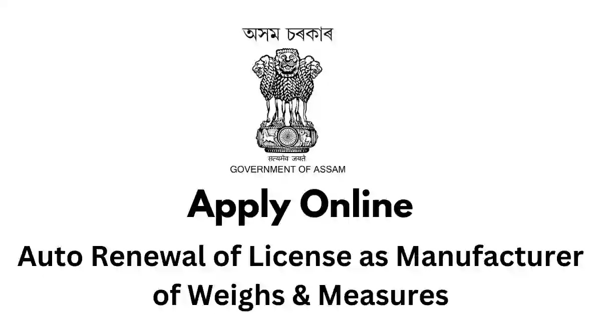 Auto Renewal of License as Manufacturer of Weighs & Measures APSC ORG