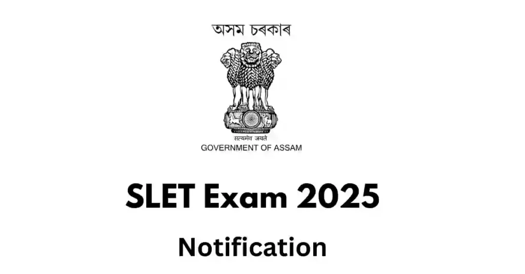 APSC ORG SLET Exam 2025 Notification